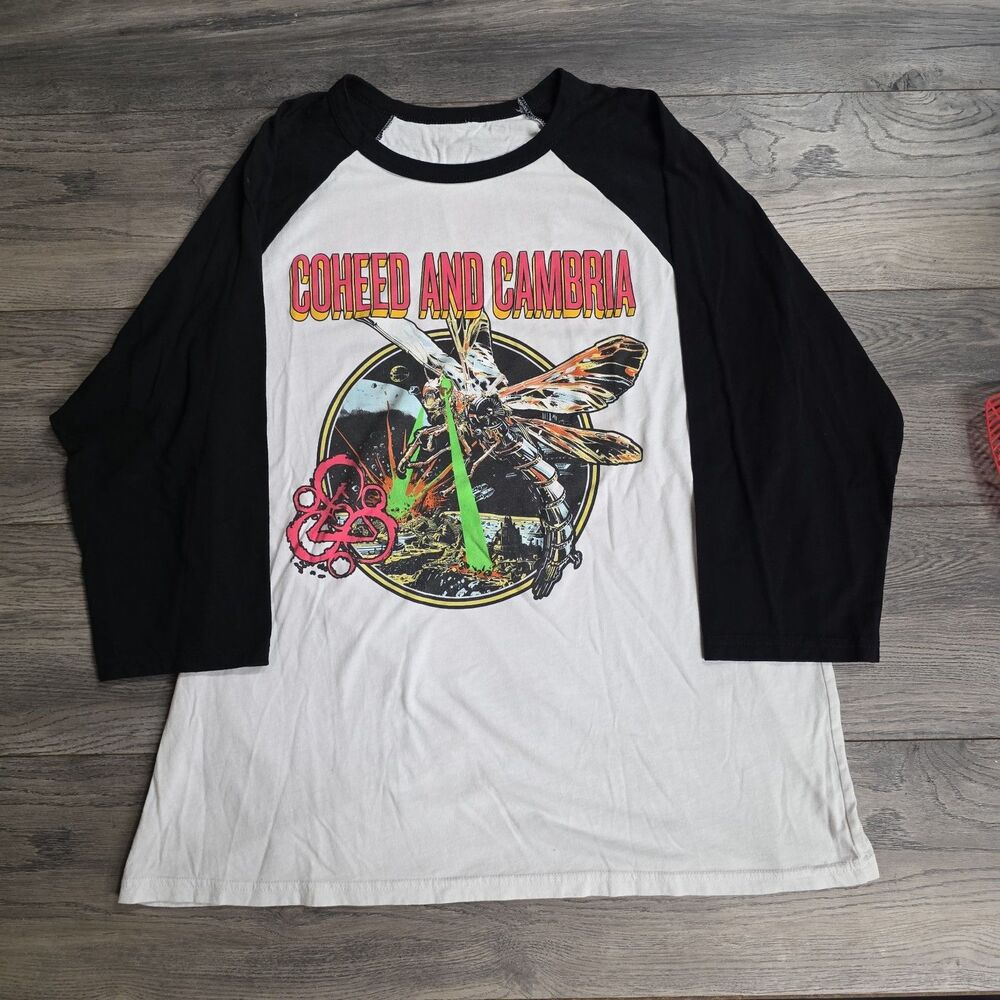 Coheed And Cambria Dragonfly 2024 Tour 3/4 Shirt Mens XL No Tag